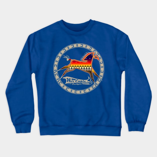 Protecting the people Gray Horse Crewneck Sweatshirt by melvinwareagle